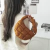 sac à bonbons mode mini sac fourre tout bouffant matelassé cercle téléphone sac à main élégant en nylon souple rembourré clé pochette simple tendance sac à main