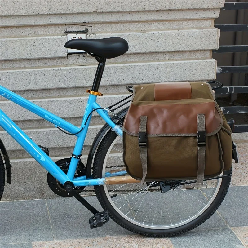 universal motorcycle saddle bag large capacity canvas panniers bags for bicycle bike motor saddlebags side tool bag