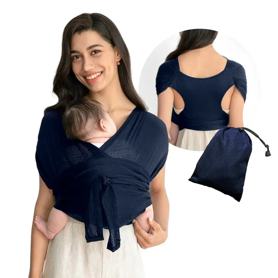 le sac à dos pour bébé conforme à la ergonomie, adapté aux parents en plein air avec des sangles de sac à dos, un sac pour nouveau né, une écharpe pour bébé en forme de x