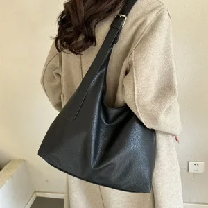 Sac fourre-tout en cuir pour femmes, tendance, Simple, grande capacité, sac à bandoulière, sacs à main, sacoches, 2024 Sac fourre-tout en cuir pour femmes, tendance, Simple, grande capacité, sac à bandoulière, sacs à main, sacoches, 2024