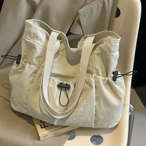 Sac fourre-tout de grande capacité, sac à bandoulière en toile, sac seau pour le travail et les déplacements