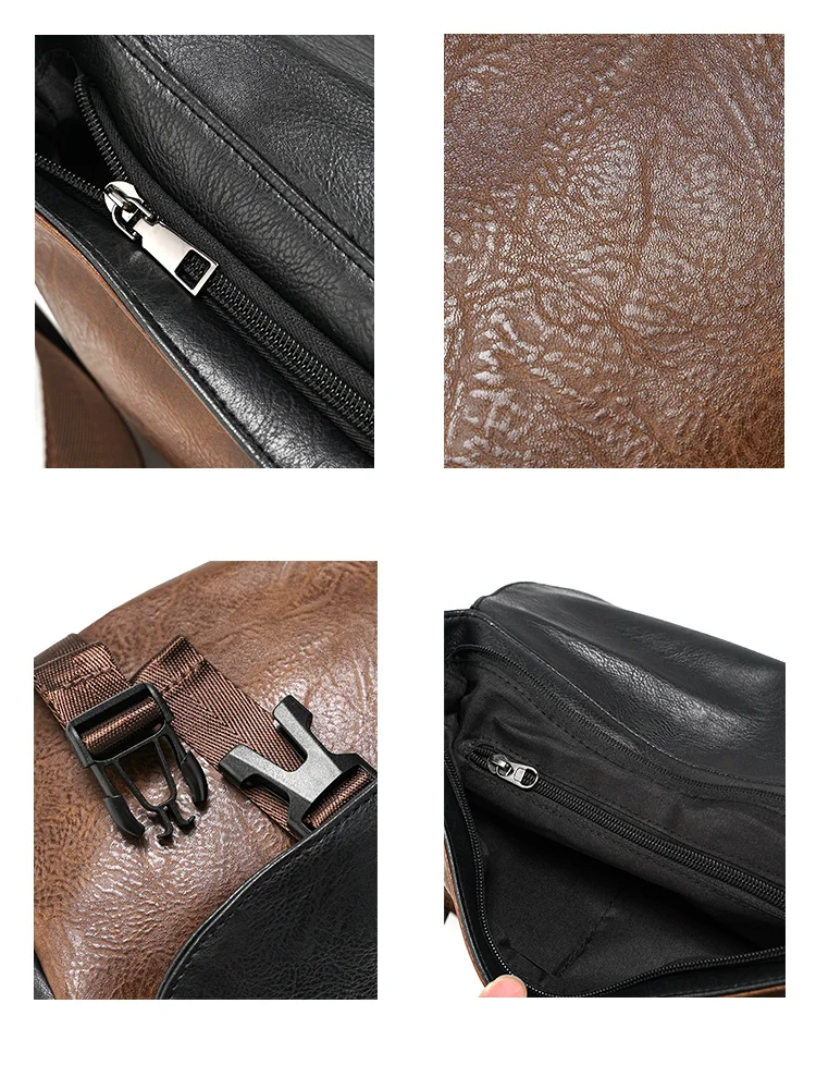 petits cartables rétro tendance pour hommes, sacs à bandoulière polyvalents pour les déplacements, nouveaux sacs de facteur à la mode pour garçons cool