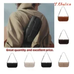 Sac à main français de luxe et à la mode, asymétrique épaule dénudée, sac à main de transport en peau de vache, sac de bâton français décontracté et Simple