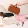 trousse de toilette de maquillage de grande capacité pour femmes, trousse de maquillage, pochette de rangement, boîte de luxe pour dames, sac de rangement, sac de voyage à fermeture éclair pour cosmétiques