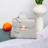 mini sac à main chic en relief crocodile pour femme, sac fourre tout design, sacs à main à fermeture à verrouillage torsadé, document solide