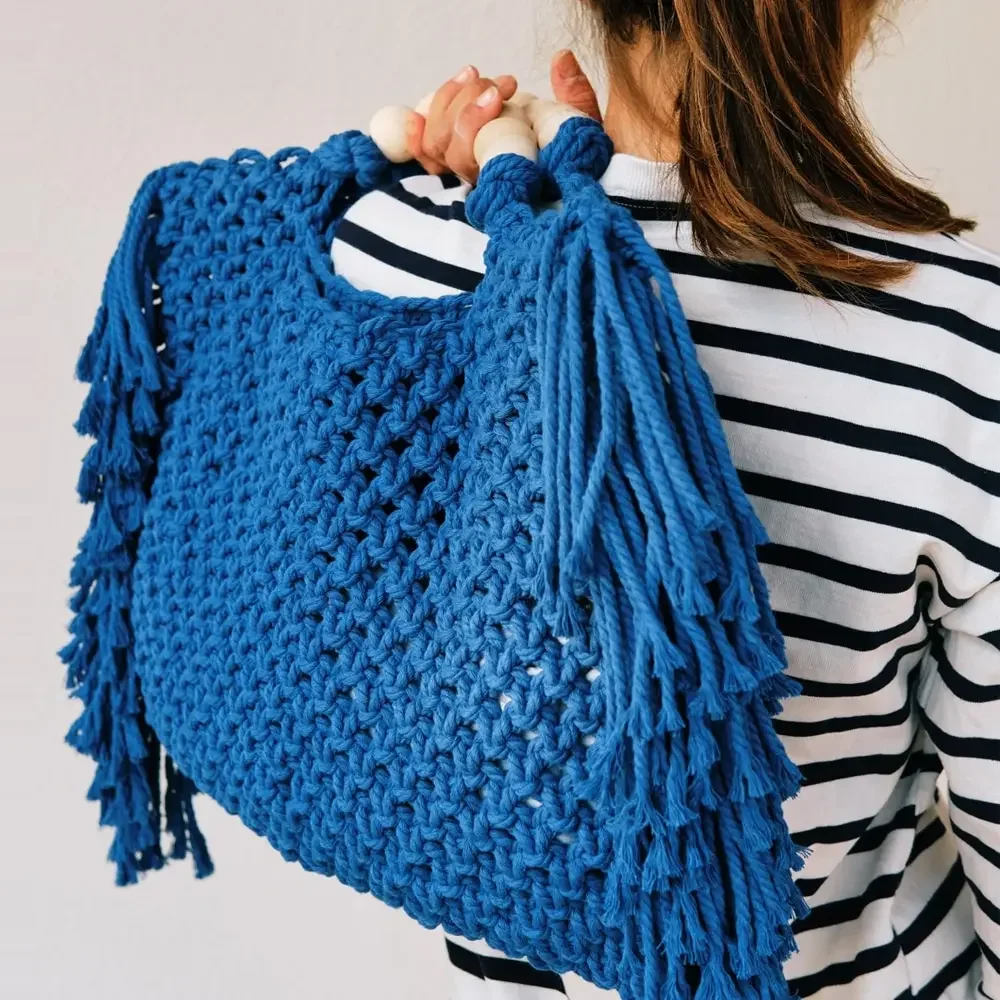 sacs fourre-tout de grande capacité pour femmes, sac à main de luxe de styliste pour femmes, tricot avec pompo