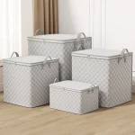 Sac de rangement de couette pliable de grande capacité, tissu Non tissé, organisateur de rangement à domicile, sac de couette de rangement mobile anti-poussière 1 pièces