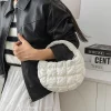 sac à bonbons mode mini sac fourre tout bouffant matelassé cercle téléphone sac à main élégant en nylon souple rembourré clé pochette simple tendance sac à main