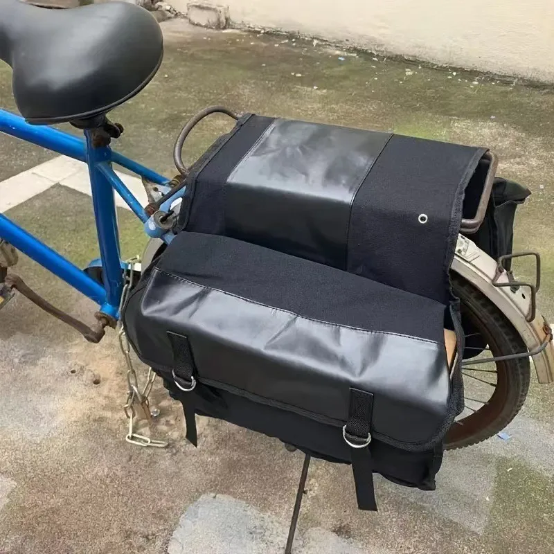 universal motorcycle saddle bag large capacity canvas panniers bags for bicycle bike motor saddlebags side tool bag