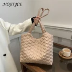 Sac fourre-tout à motif cœur pour femme, sac sous les bras, sac cartable solide, grande capacité, travail, voyage