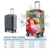 juste de valise de dessin animé petite sirène ariel, accessoires de bagages amusants de vol, protecteur d'affaires