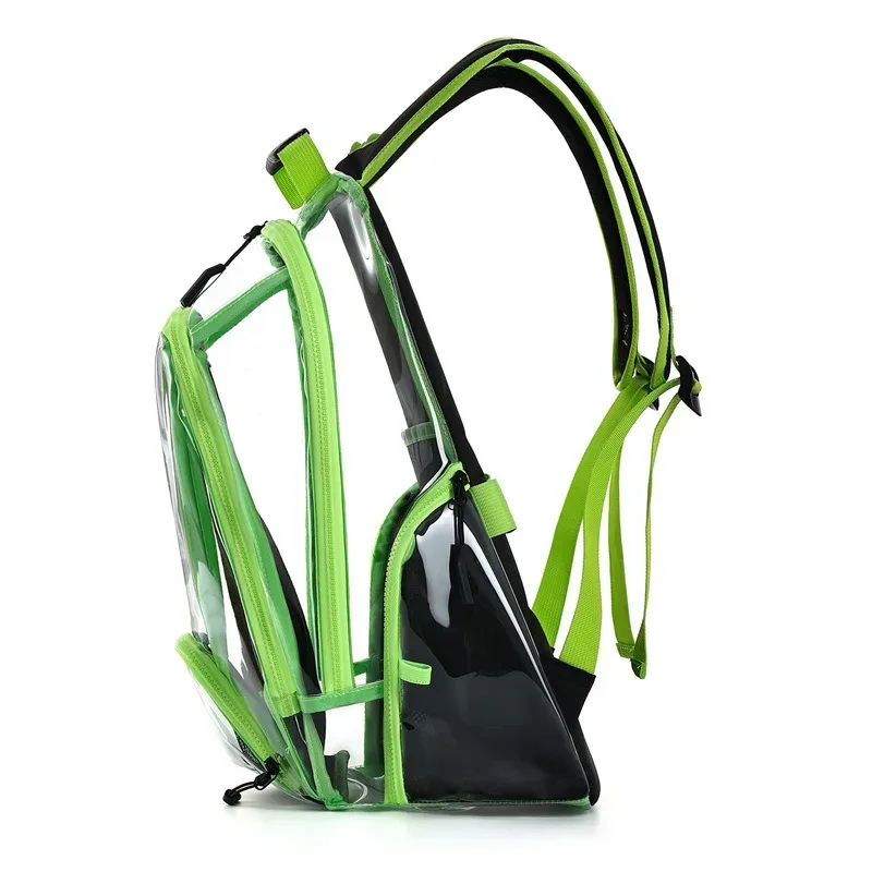 sac à dos transparent en pvc tendance, sacs d'école pour étudiants, sacs à dos décontractés pour hommes et femmes, sac à dos de voyage imperméable de grande capacité