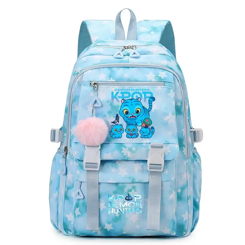 sacs à dos d'école kpop demon hunters, sacs d'école pour étudiants, sac à dos de voyage à la mode pour filles, sac à dos étanche avec fermeture éclair, sac à dos pour ordinateur portable
