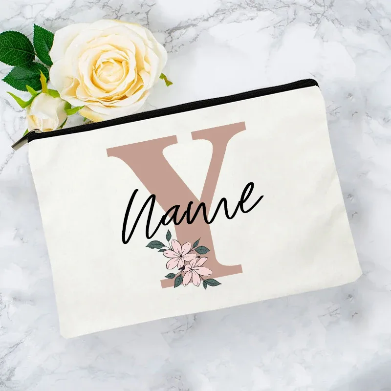 trousse de toilette personnalisée avec nom, impression de lettres, essentiels de voyage pour enfants, trousse à crayons pour l'école et le bureau, cadeau pour enseignant