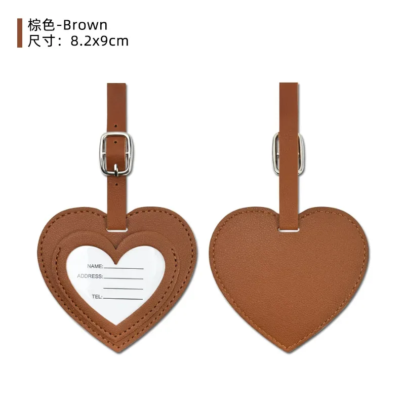étiquette de bagage personnalisée en cuir pu avec nom et lettres diy, étiquette de valise de luxe en gros, breloque de sac cadeau pour anniversaire de mariage