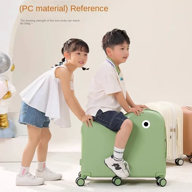 bagage pour enfants peut s'asseoir, valise de 18/20 pouces, ensemble de bagages à six roues, bagages de 22/24 pouces avec porte-gobelet usb, valise de voyage
