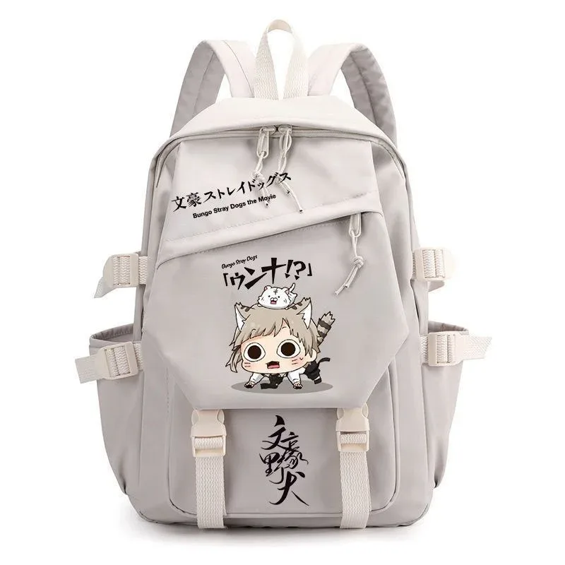 sac à dos anime bungo stray dogs cartoon, cartable pour adolescents, cartable pour hommes et femmes, mode cosplay, ordinateur portable, voyage en plein air, mochila