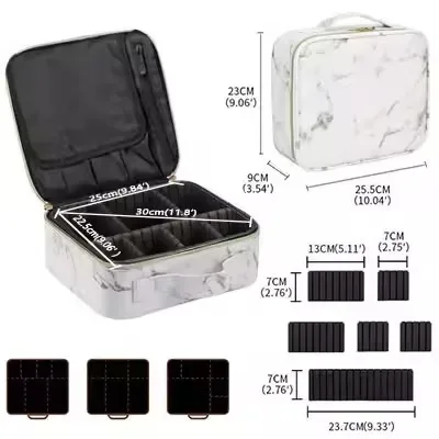 trousse de maquillage professionnelle pour femme, organiseur de cosmétiques, boîte de rangement pour esthéticienne, valise à outils pour ongles, sac de maquillage pour femme