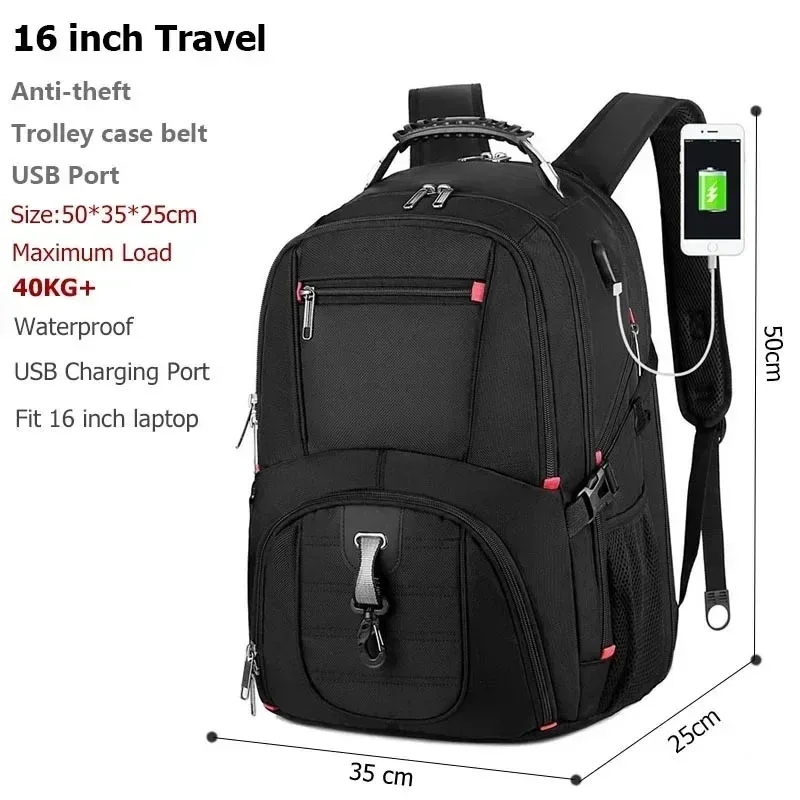 sacs multifonctionnels suisses durables, sac à dos pour ordinateur portable de 17 pouces, sac de voyage, sac à livres pour l'université, port de charge usb, résistant à l'eau