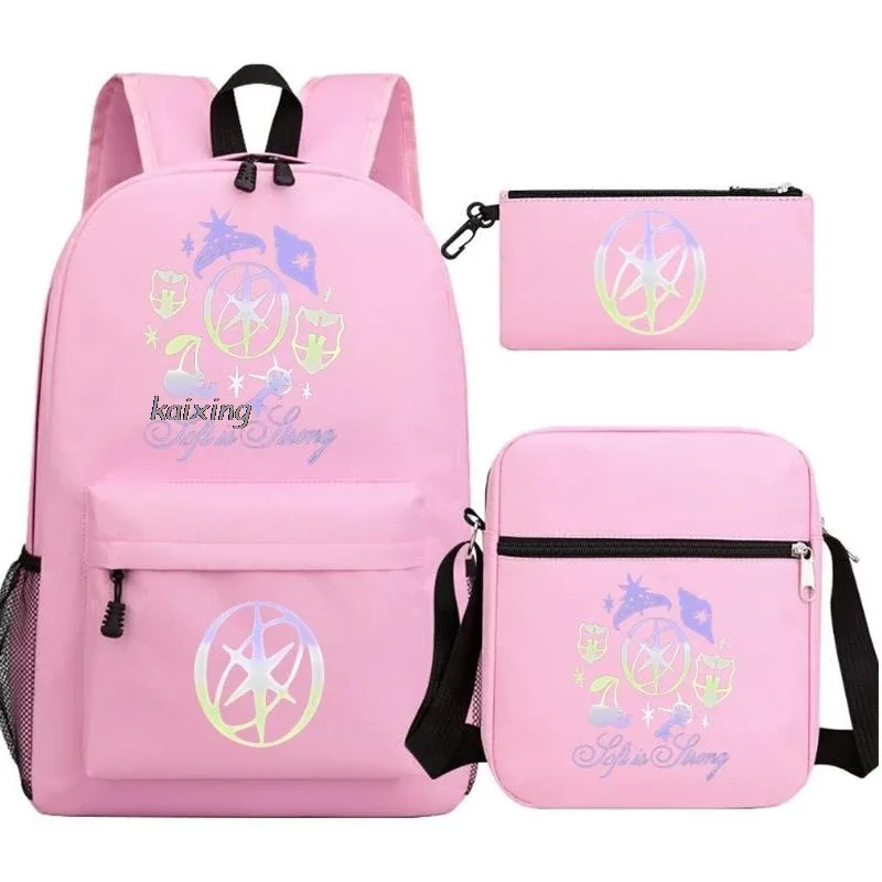 katseye chaud drôle impression sac à dos pour filles garçons étudiant pour adolescent enfants sac à dos cartable sac d'école décontracté 3 pièces/ensembles
