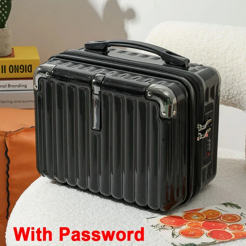 mini valise de voyage étanche avec fermeture éclair, boîtes de rangement portables, valise de maquillage, bagages pour enfants, 14 ", nouveau