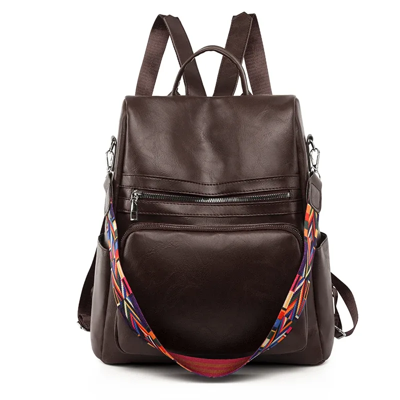 sacs à dos en cuir solide pour documents pour femmes, sacs initiés par la femme, sac d'école pour filles, sac à dos de voyage pour dames, sac à dos, haute qualité