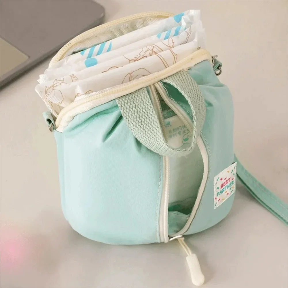 sac de rangement portable pour serviettes hygiéniques, petite trousse de toilette de voyage, étui à cosmétiques, organiseur de maquillage polyvalent