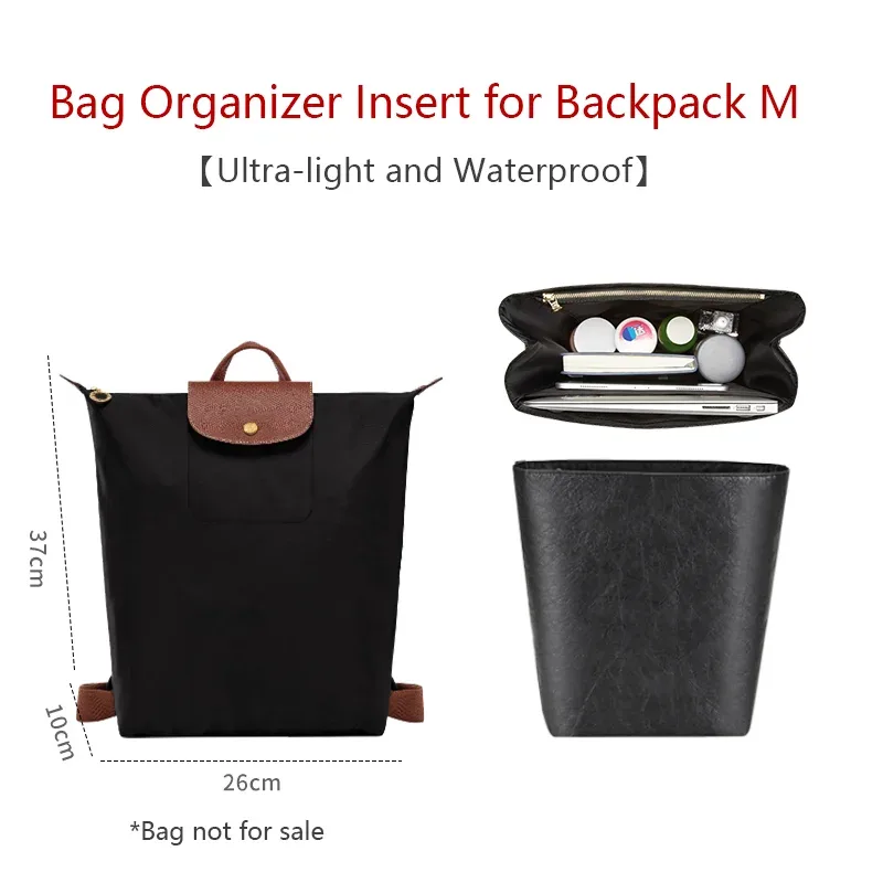 organisateur de sac à dos longchamp, insert imperméable pour sacs, rangement léger, support de sac, accessoires en papier dupont