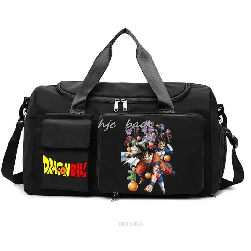 sac de rangement de grande capacité imprimé dragon ball, sac à bandoulière, accessoires de camping, sac de voyage avec séparation sec/humide