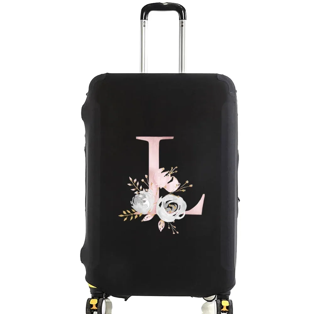 valise à bagages valise housse de protection rose fleur lettre nom motif voyage élastique bagages housse anti-poussière appliquer 18-28 valise