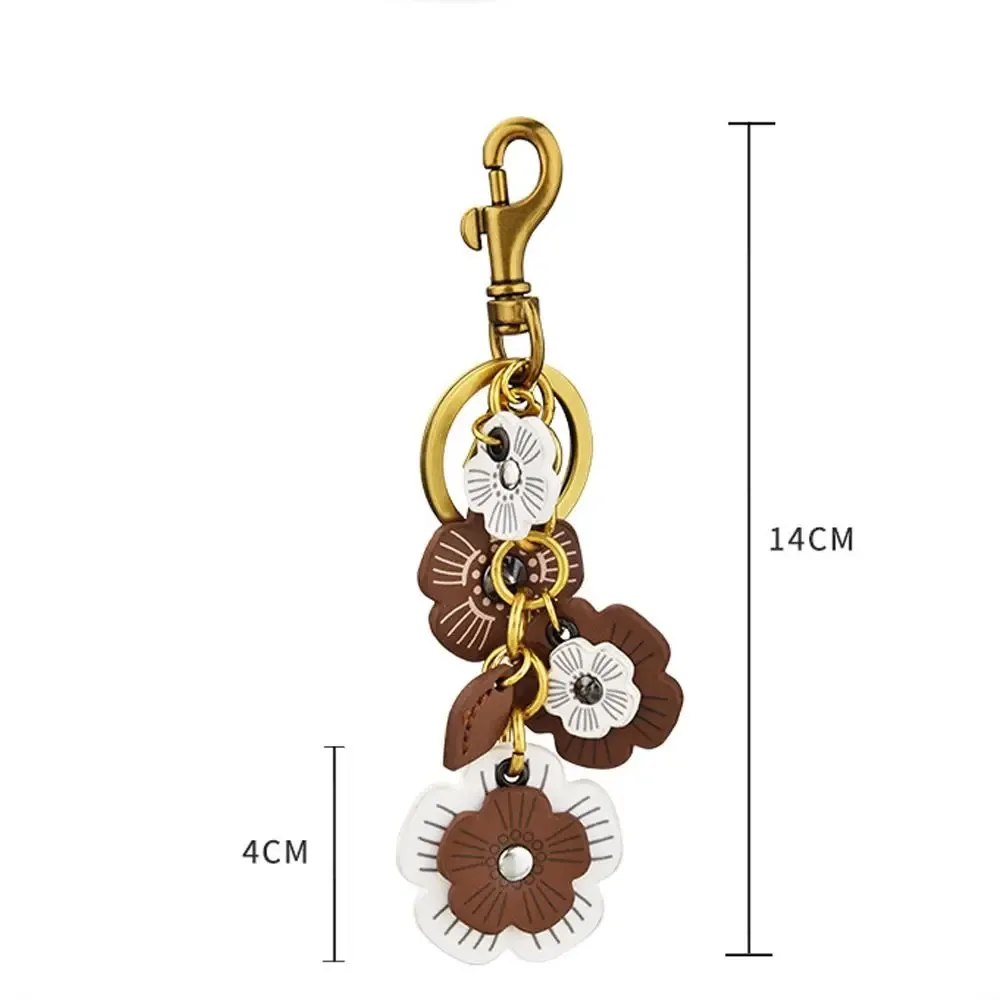 ornements suspendus de sac rétro créatifs, porte-clés à fleurs polyvalent élégant, pendentif de sac à dos léger, pendentif de décoration