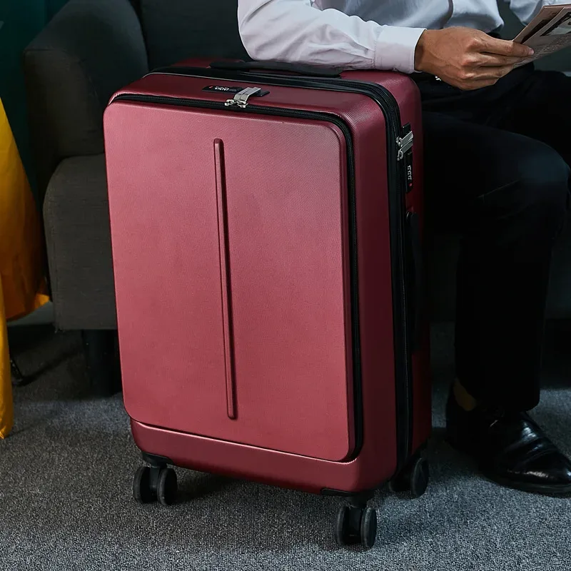 valise à roulettes avec sac pour ordinateur portable pour homme, voyage d'affaires, roue universelle, chariot, boîte pc, bagage à roulettes, nouveau, 20 po, 24 po