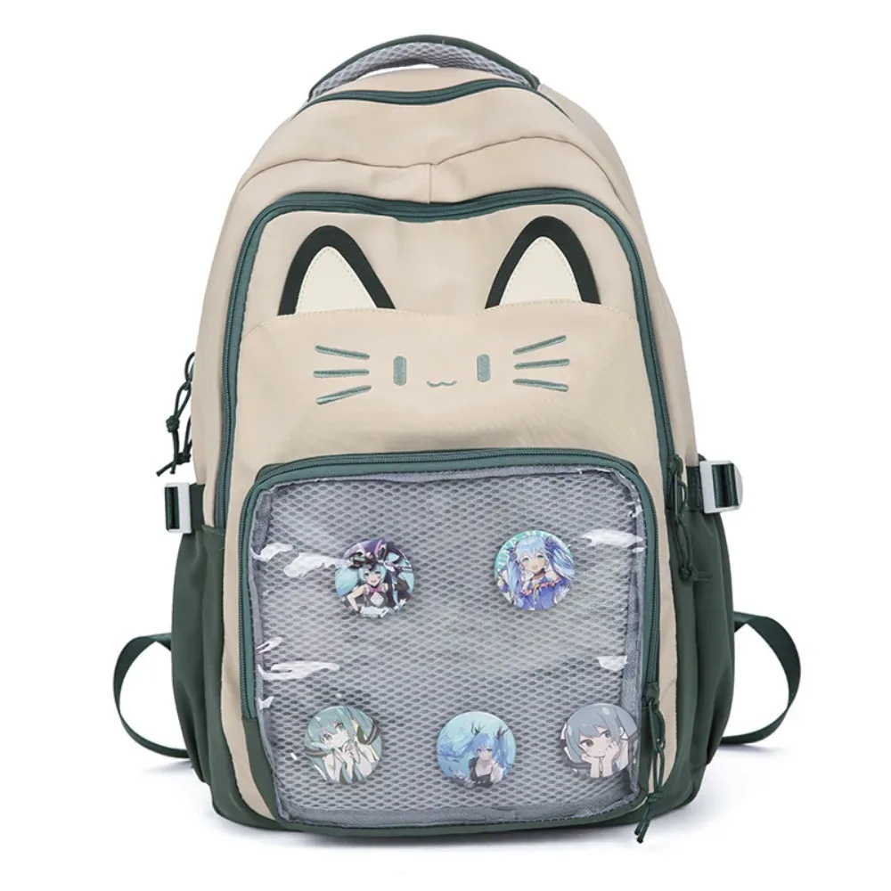 kawaii femmes sac à dos rose doux japonais dessin animé chat ita sac mode grande capacité décontracté polyvalent sacs à dos pour dames