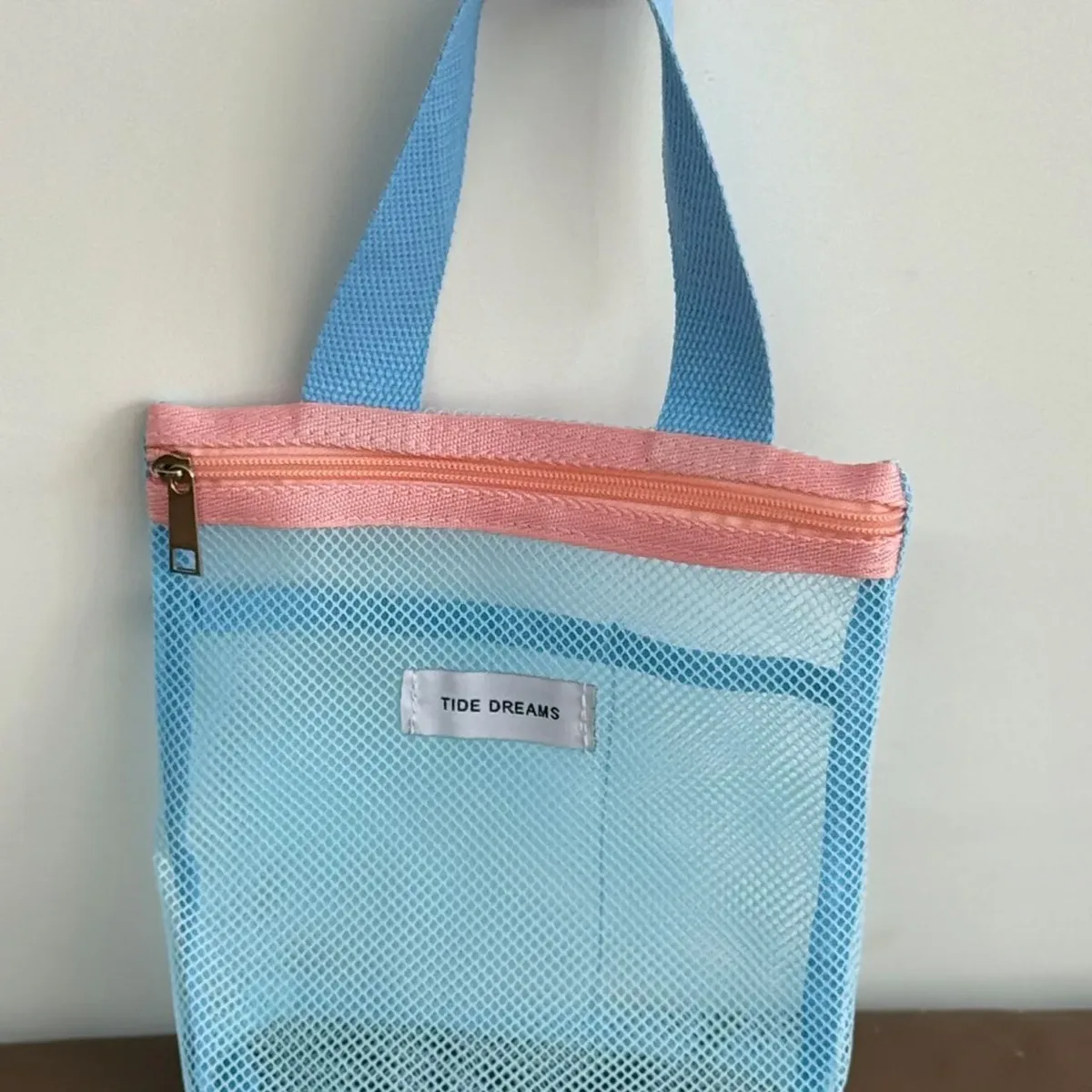 trousse de maquillage en maille imperméable portable, pochette organisateur cosmétique pour femme, sac de rangement quotidien pour voyage et activités extérieures