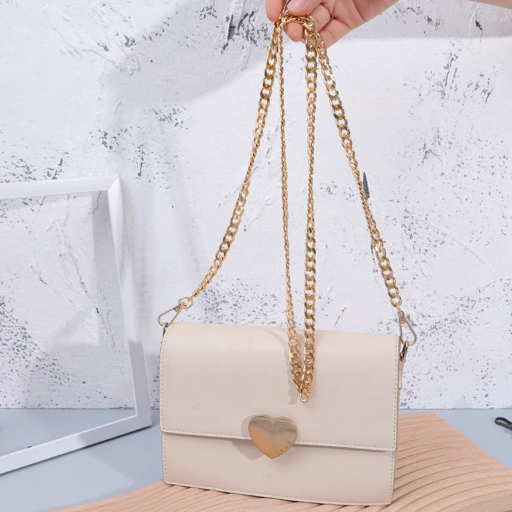 chaîne de sac en métal et aluminium de 120cm, pièces de rechange, accessoires pour sac à main à bandoulière tissé à la main, bricolage, sangles détachables faites à la main