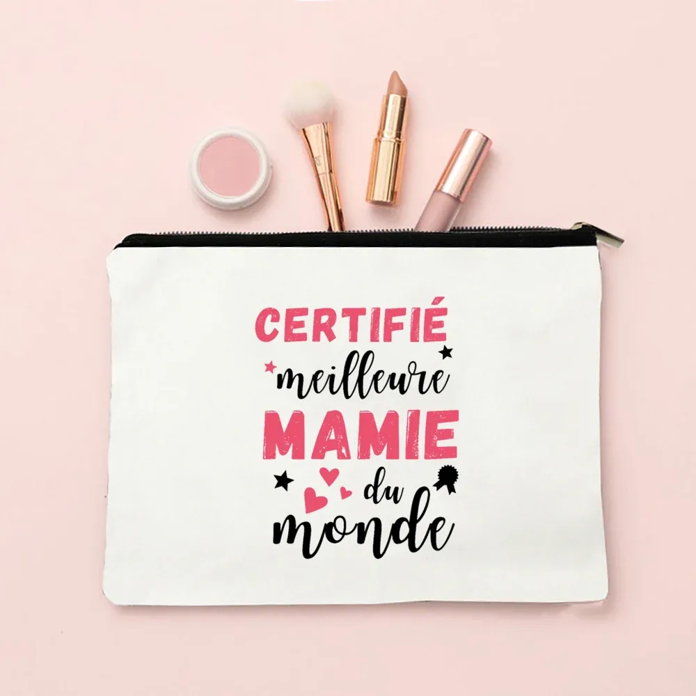 sacs à cosmétiques college avec fermeture éclair, cadeaux pour mamie, trousse de maquillage, meilleure grand-mère du monde, poudres de toilette, annonce de grossesse, voyage, présidence, eser