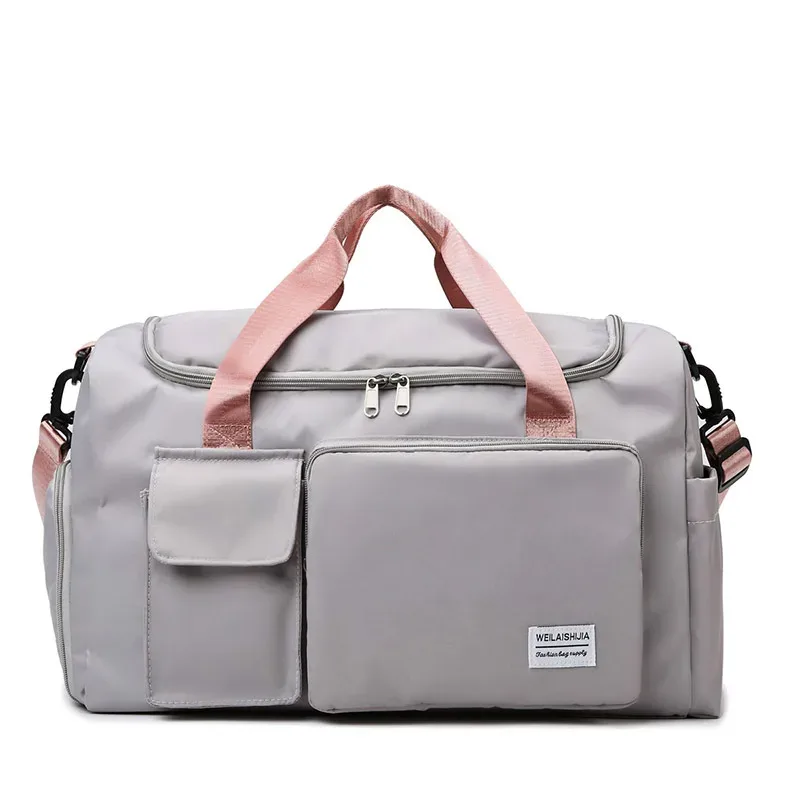 sac de voyage de grande capacité, sac à main portable à fermeture éclair pour le sport, sac de nuit multifonctionnel unisexe pour le 03