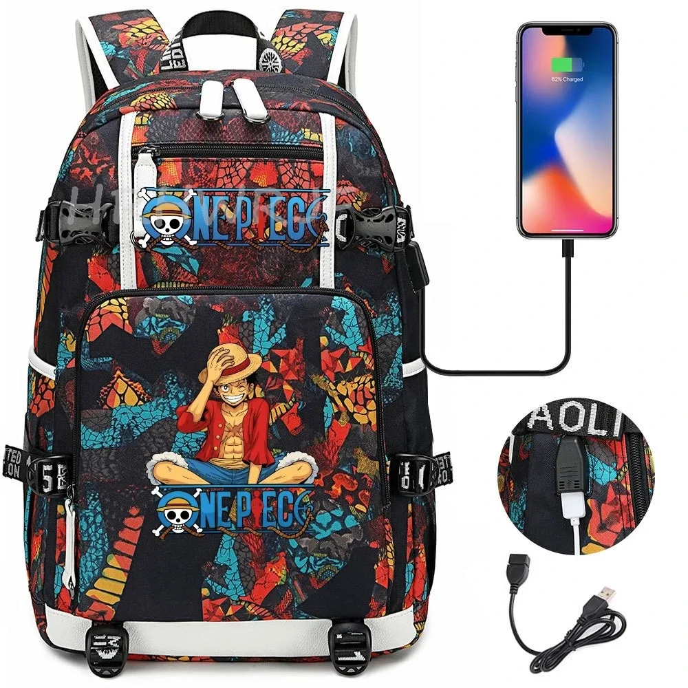 sac à dos one piece monkey d luffy, simple, grande capacité, pour le sport, les voyages, les loisirs, l'école, pour ordinateur portable, unisexe, mochila de voyage