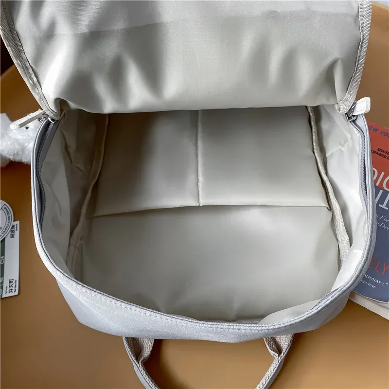 sac à dos à la mode pour étudiante, étanche, mignon, cartable pour femme, ordinateur portable, livre blanc, kawaii, fille, collège, voyage