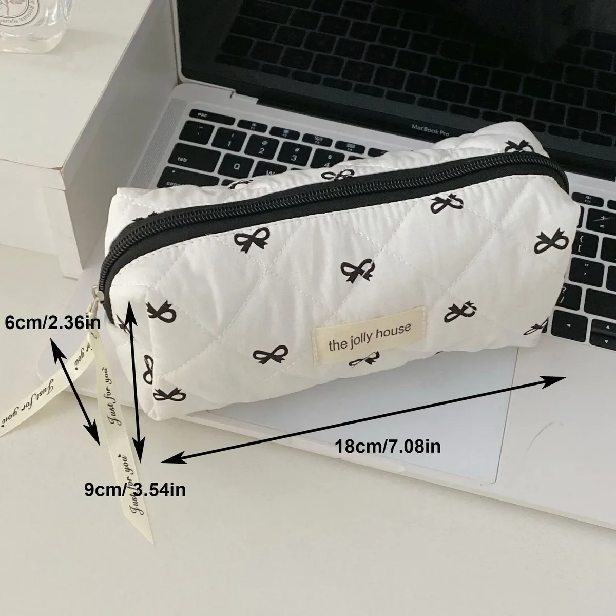 mode cerise fourre-tout femmes sac de maquillage portable mignon dames cosmétique toilette pochette de rangement sac à main coton matelassé sac à fermeture éclair