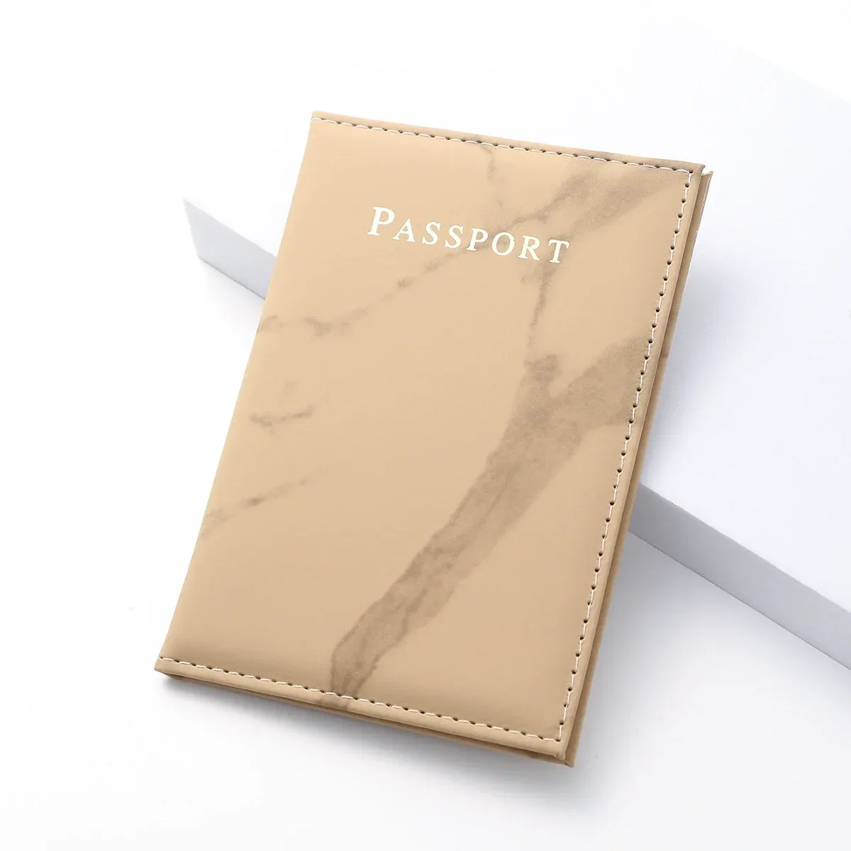 femmes hommes passeport couverture en cuir pu marbre style voyage id carte de crédit porte-passeport paquet portefeuille sac à main sacs pochette