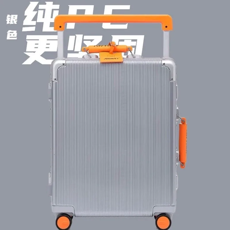 nouvelle valise à roulettes de haute qualité pour femmes et hommes, avec cadre en aluminium, grande capacité, tige de traction large, 20, 24, 26, 28 pouces