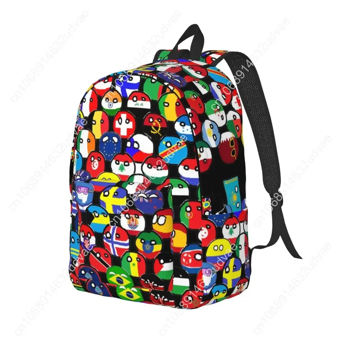 sac à dos de dessin animé countryball pour écoliers, lycéens et étudiants, sac à dos mignon sur le thème des pays et de la terre, sac à dos de jour pour adolescents, cadeau