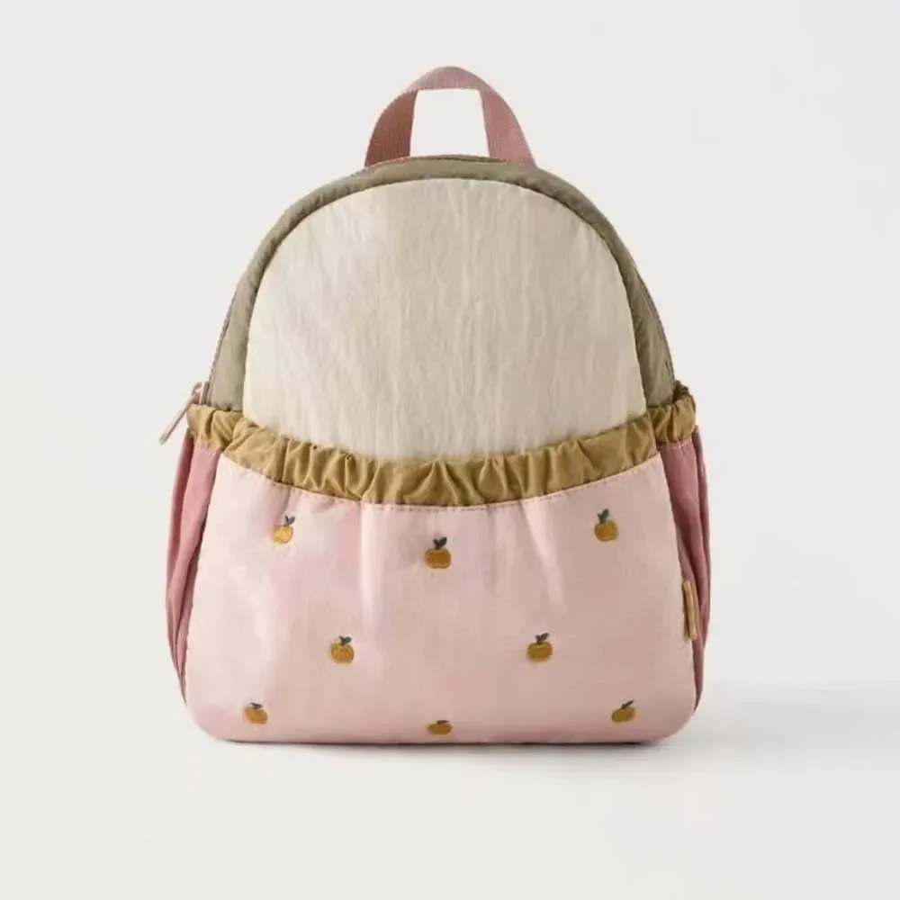 sac à dos de maternelle personnalisé avec broderie de pomme pour enfants, mini sac de voyage léger et mignon à la mode pour bébé personnalisé