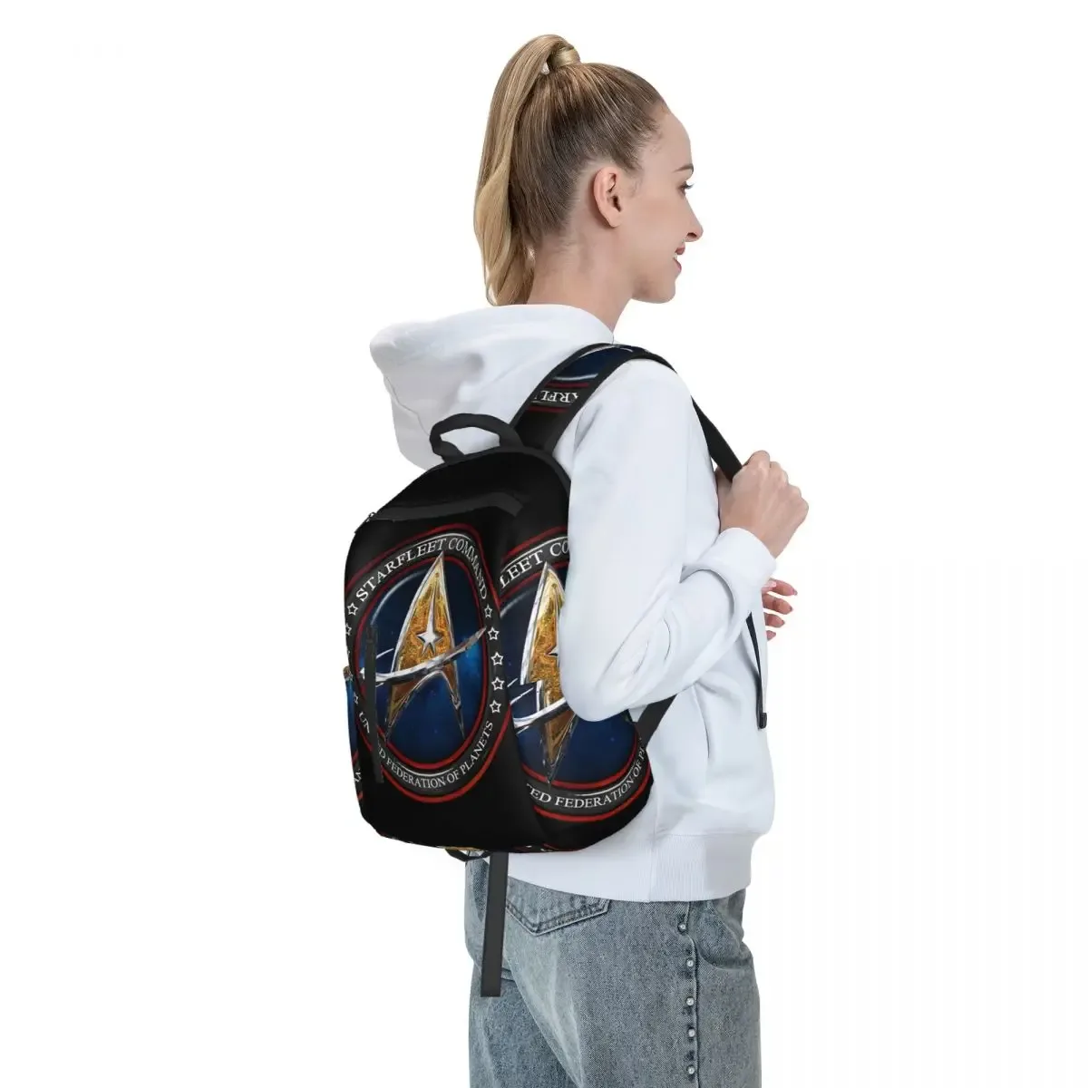 sac à dos pour étudiants, série télévisée de science-fiction star treks, sac d'école, sac à dos de randonnée, sac de voyage pour hommes et femmes, sac à bandoulière