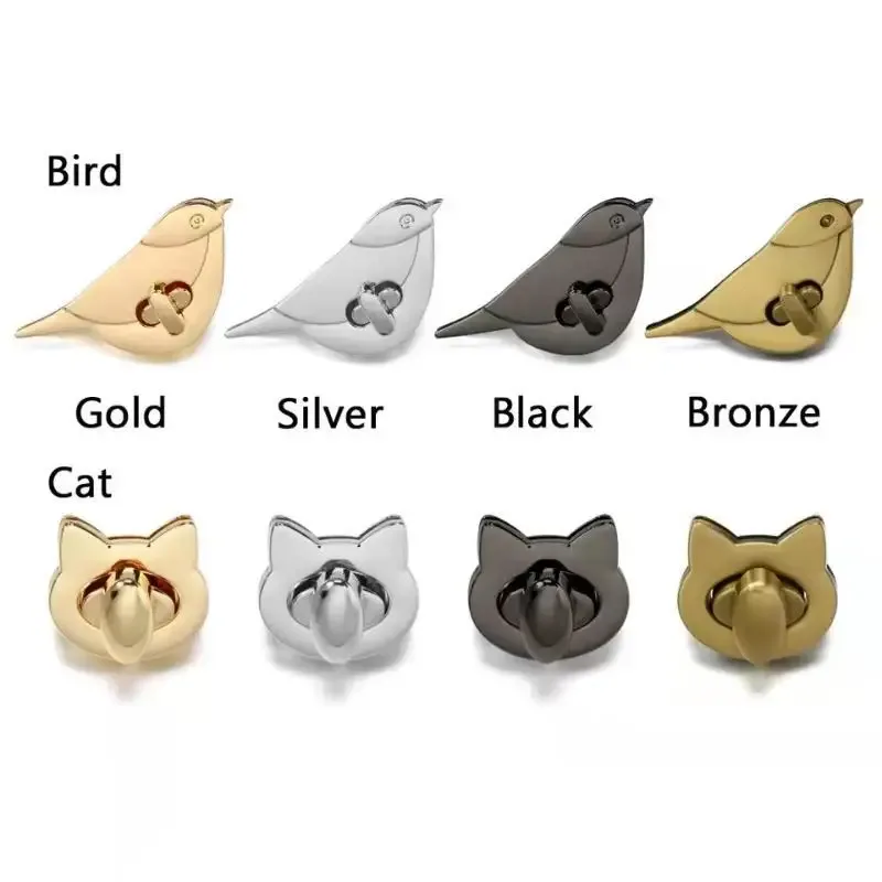 fermoir de sac en métal motif oiseau, robuste, pour artisanat du cuir diy, sac à main, sac fourre-tout, décoration, pièces de rechange