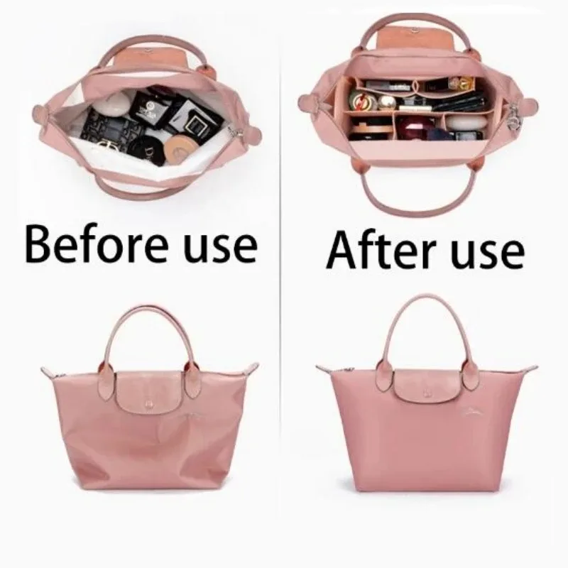sac à insérer en feutre adapté au sac à main, sac de doublure en tissu feutré, sac de maquillage, support de voyage, organisateur de sac à main portable