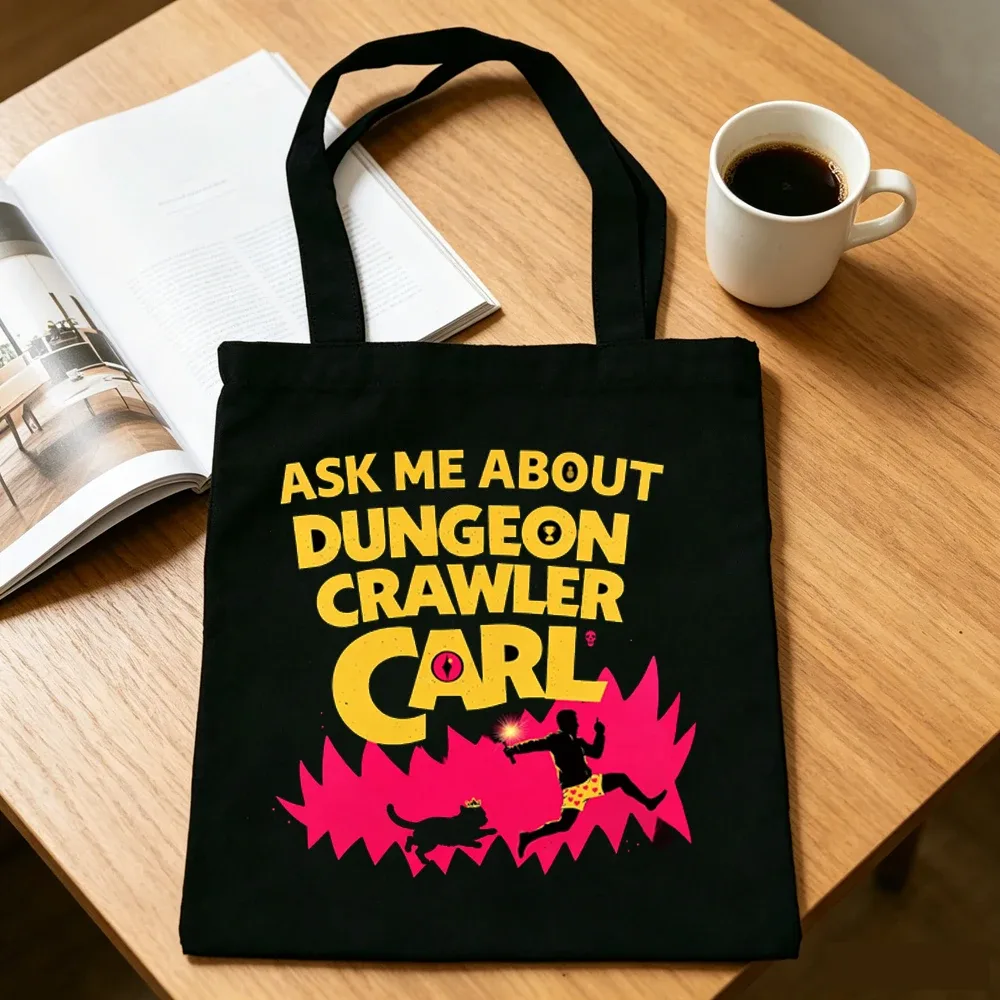 sac cabas réutilisable en toile dungeon crawler carl, style y2k, sac à bandoulière femme