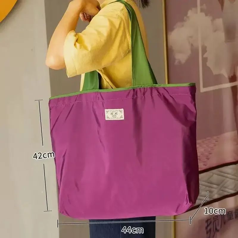 sac de shopping à cordon de serrage de grande capacité, nouveau style, sac de shopping pliable écologique, sac fourre-tout portable à bandoulière
