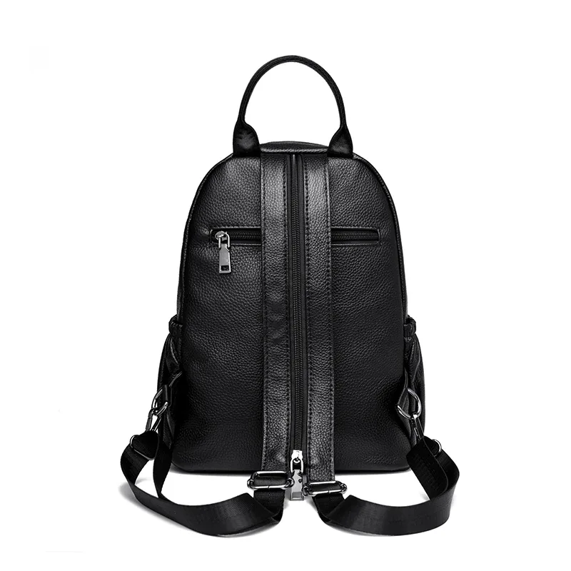 sac à dos en cuir de vache véritable, grande capacité, à la mode, pour femmes, sac à dos de haute qualité en cuir véritable, sac à bandoulière, sacoche